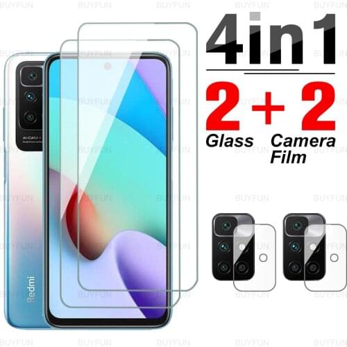 4in1 Tempered Glas Case For Xiaomi Redmi 10 6.5inch HD Screen Protector for reami 10 redmy 9 9a 9c 9t camera lens safety film