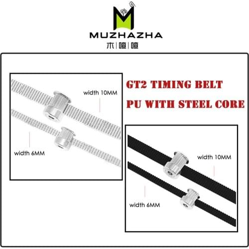 5M/lot 3D Printer Part Accessory GT2 6mm 10mm PU with steel core 2GT Open Timing Belt Width 6mm 10mm for RepRap Mendel Rostock