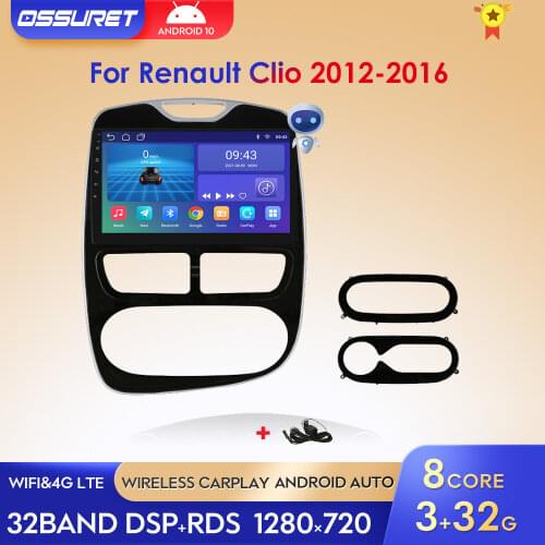 Android10.0 NO DVD 2 Din Car Radio Multimedia Video Player Navigation GPS For RENAULT clio 3 4 2012-2016 Octa-Core 4G