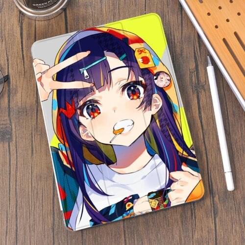 Anime Girls for 10.2 8th iPad Pro 11 Case 2020 Air 4 Mini 5 With Pencil Holder 7th 6th 12.9 Pro Funda Air 2 Cover 10.5 Air 3
