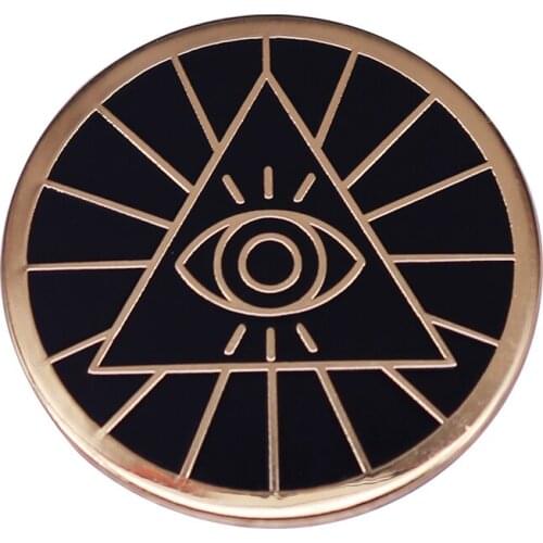 Illuminati eye Enamel Pin all seeing eye, wake up sheeple Brooch Accessory