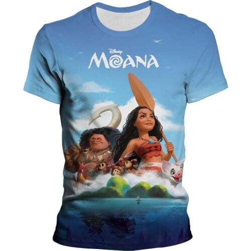 Harajuku Moana Womens t-shirt 3D Print Summer Casual Mens clothing New Cool Boy Girl Child Short sleeve shirts Casual Male Top