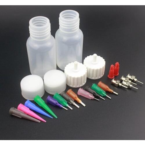 Henna Tattoo Bottle Henna Nozzle Applicator Bottle for Mehndi Henna Tattoo Paste Cone Body Paint 16 Needle+2 JAC Bottles+4 Caps