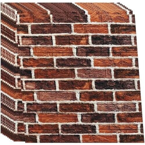 Imitation Brick Wall Paper Self-Adhesive Waterproof Washable Wallpaper Kitchen Bathroom Background Wall Decoration Sticker