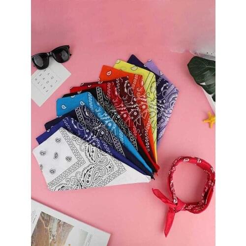 12PCS Paisley Cowboy Bandanas Head Wrap Scarf Neck Wrist Wrap Band Magic Head Square Scarf