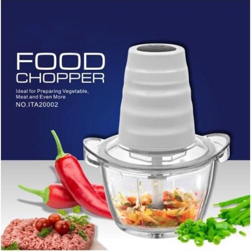 Kitchen Multifunctional Dumpling Filling 1L Meat Grinder Electric Glass Meat Chopper Mashed Garlic Vegetable Chopping Machine