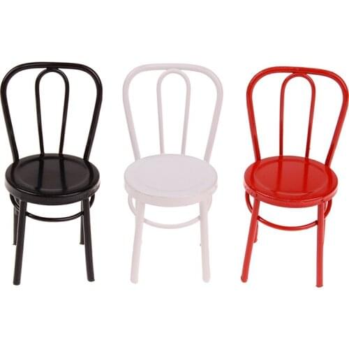 Dollhouse 1/6 1/12 iron chair model for dolls house furniture chair toy