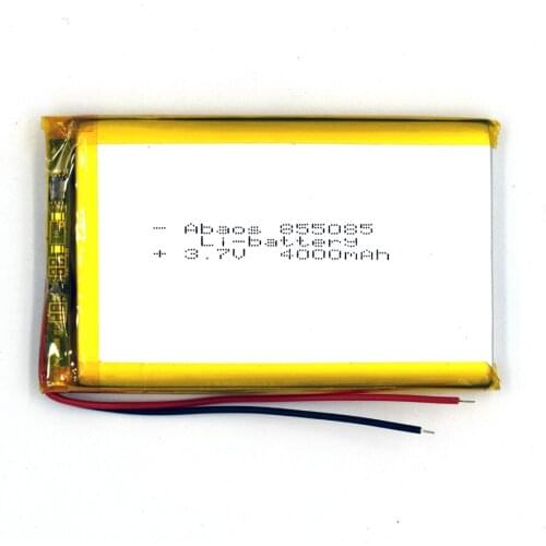 3.7V 4000mAh 855085 Li-polymer Rechargeable Battery lithium Li-Po ion for MP3 MP4 KTV family microphone with GPS