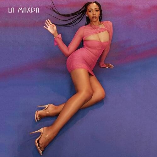 Fashion High Quality Hollow Draped Tight Gauze Dress Ladies Sexy Party Dress Long Sleeve Pleated Elegant Mini Ladies Vestidos