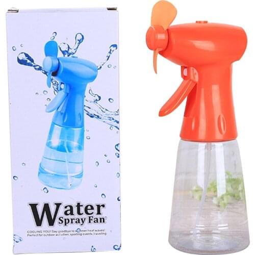 3Colors Creative Personal Misting Fan Handheld Cooling Fan with Spray Water Bottle Portable Mini Fans for Spraying