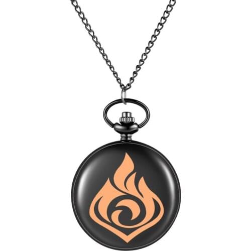 Wholesale 1 Pcs 2021 Genshin Impact Necklaces Quartz Watch Pendant Alloy Neck Accessories for Women Men Jewelry Cosplay Gifts