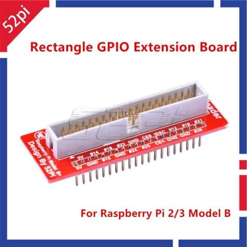 52Pi Rectangle GPIO Extension Board Breakout Board for Raspberry Pi 2 / 3 Model B