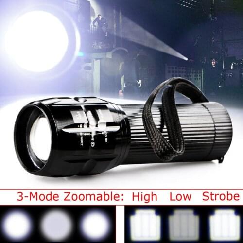 Q5 LED 2000 Lumen Zoomable 3 Mode Flashlight Torch Zoom Lamp Light AAA Tactical Torch Light