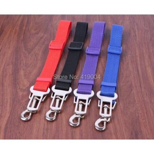 Fedex DHL Free Shipping 2.5cm Width Adjustable Pet Cat Dog Safety Leads Car Seat Belt Harness Clip Seat belt ,500pcs/lot