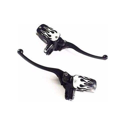 Flame 7/8" 22mm Handlebar Reservoir Brake Hydraulic Clutch Lever Street Bike Custom Cafe Racer