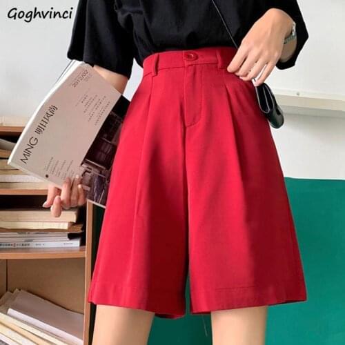 Shorts Womens Summer Solid Knee Length Wide Leg Plus Size 5XL Loose Chic Casual Fashion Feminine Popular Korean High Waist 2020