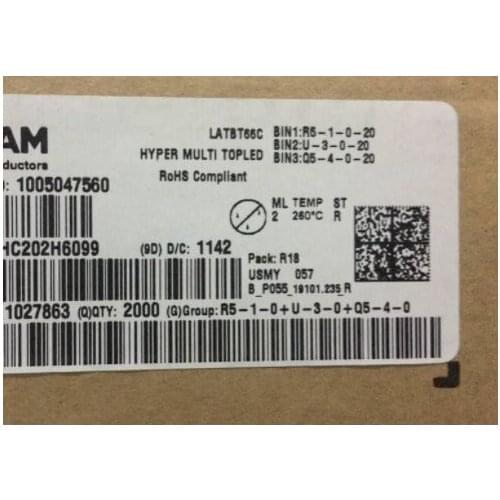 100pcs X LATBT66C LA TBT66C LATB T66C 1210 3530 RGB High power LED SMD Free Shipping