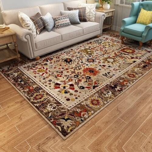 Turkish Persian Carpets For Home Living Room Bedroom Retro Carpet Sofa Coffee Table Floor Rug Study Room Mat American Area Rug