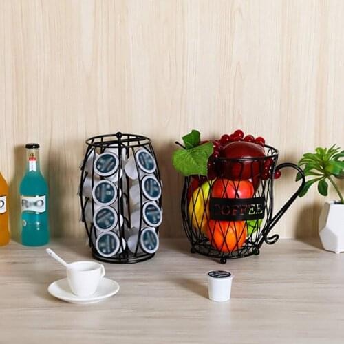 Vintage Iron Coffee Pod Holder Cup Keeper Coffee Capsules Storage Holder Storage Basket For Coffee Lovers For Home