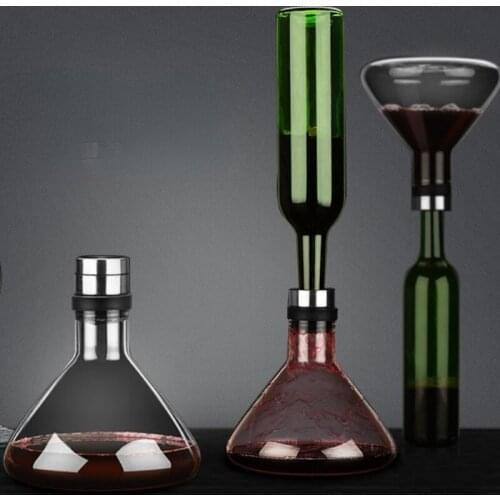 High Quality 1000-1500ml Triangle Wine Decanter Breathing Fast Wine Separator Online Flip Wine Pot Bar Family Holiday Gift