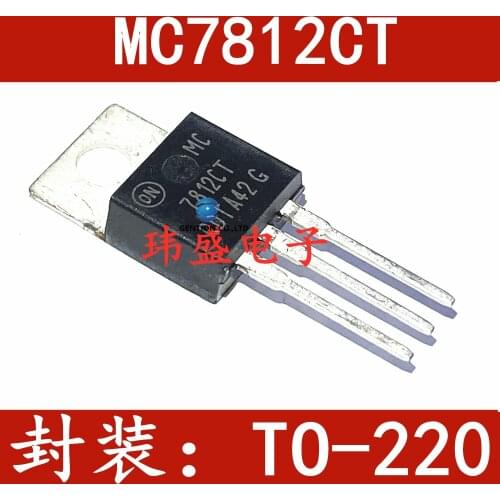 10PCS 7812 TO-220 MC7812CT 1A 12V current three-terminal voltage regulator in stock 100% new and original