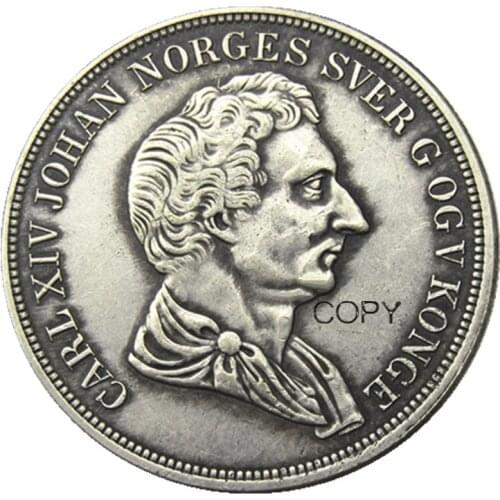 1844 Norway 1 Speciedaler Silver Plated Copy Coins