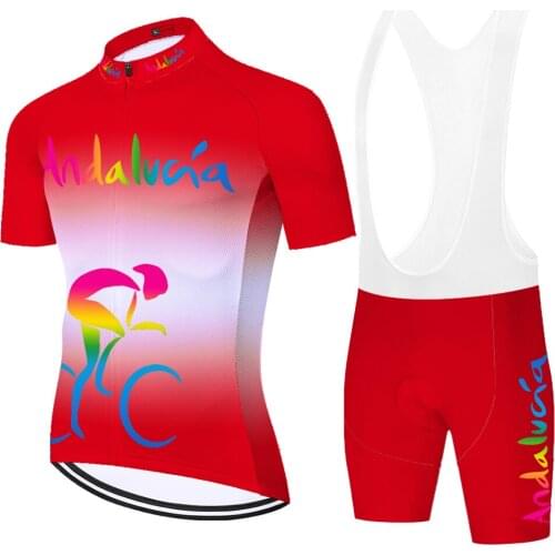 2021 Andalucia cycling jersey Men MTB Bike Clothes Summer Bicycle Clothing cuissard cyclisme homme 20D tenue velo homme