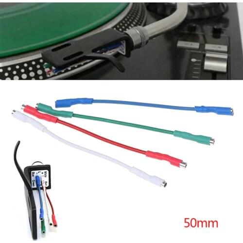 4Pcs 50mm 5N Pure Sliver Leads Header Wire Cable Universal For 1.2-1.3mm Pins Turntable Phono Headshell