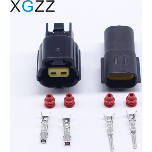 5 Set 2 Pin 174354-2 174352-2 Female Male Waterproof Wire Connector Plug Car Auto Sealed Car Truck Denso Connectors