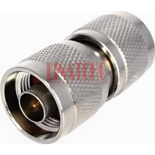 50 ohm Brass RF Coaxial Straight Adapter N Male Plug to N Male Plug Connector