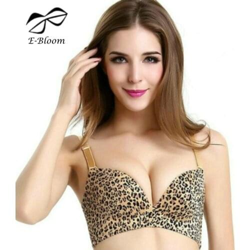 Silky Fabric Sexy Bra Wire Free Bralettes Underwear Women smooth Leopard Lingerie Push Up Soutien Gorge Breathable Absorbent