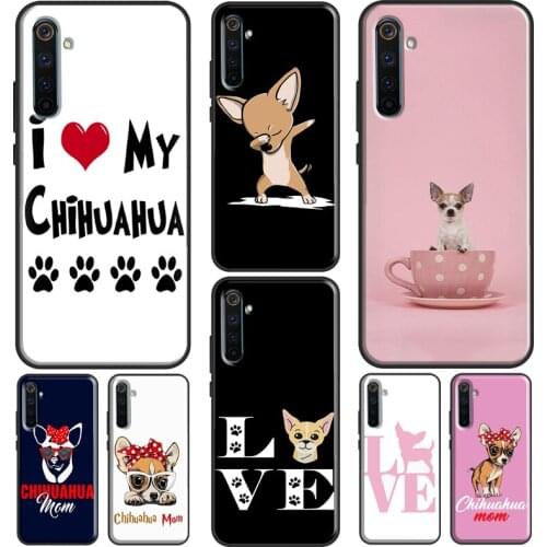 Love Chihuahua Dog Mom Puppy Case For Realme 6 7 8 Pro Q3 GT Neo C21 C15 C3 Funda For OnePlus 8 Pro 9 Pro Nord 7T 8T 9R