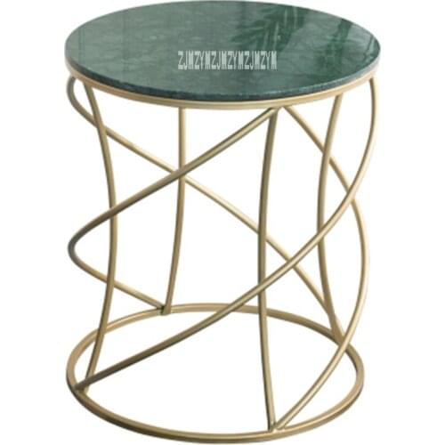 CJ001 Marble Side Table Balcony Living Room Corner Small Round Table Modern Minimalist Sofa Side Cabinet Simple Coffee Table