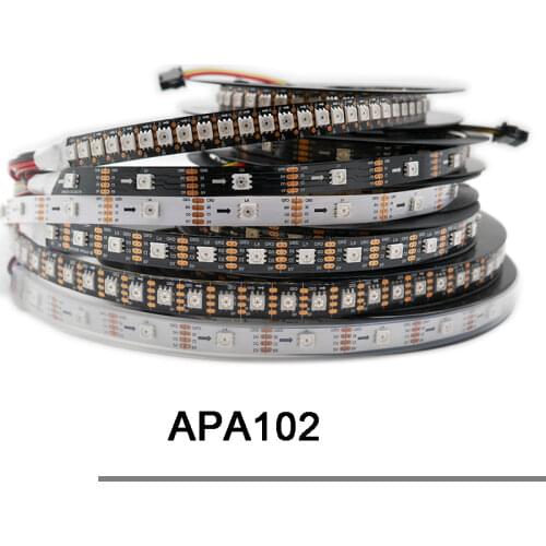 DC5V APA102 DATA and CLOCK seperately Smart led pixel strip;1m/3m/5m;30/60/144 leds/pixels/m;IP30/IP65/IP67
