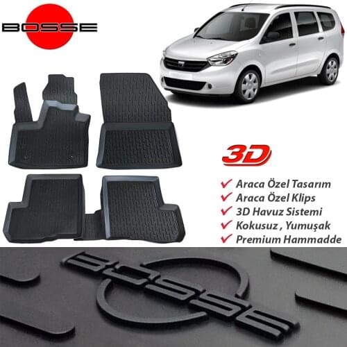 For Dacia Lodgy Mat 3D Pool 2013 2021 BOSSE