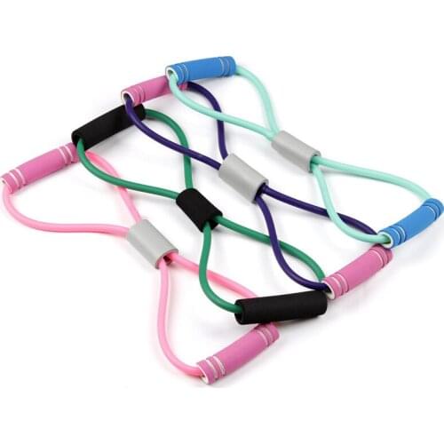 Chest Ankle Figure 8 Resistance Band Training Bands Tube Exercise Expander Yoga Exercise Cord Elastic Tubes