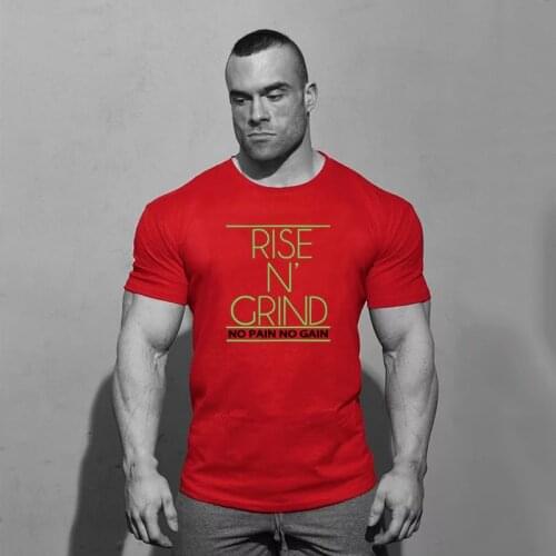 New Brand Short Sleeve Cotton T Shirt Men Summer Gym Clothing Bodybuilding and Fitness Tshirt Male Slim Tees Shirt homme