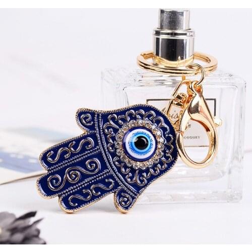 Fashion Lucky Turkish Greek Blue Eye Charm Pendant Gift Fit DIY Keychain Car Key Chains Ring Accessories sleutelhanger ring