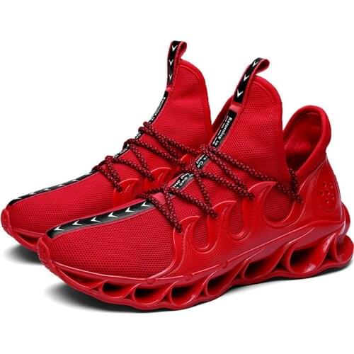 TaoBo Men Blade Red Running Sneaker Antiskid Damping Outsole Men Athletic Training Run Sneakers Breathable Running Zapatills