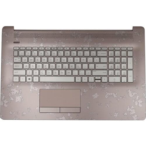 NEW Original Laptop Palmrest Upper Case Backlit Keyboard Rose Gold For HP 17-CA 17-BY Series