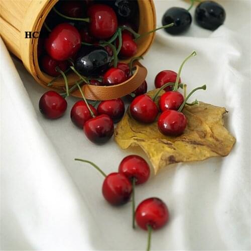 Hotel restaurant Kitchen cabinet home Shop Store party decoration props faux Artificial Simulation Cherry Fake Fruit Model