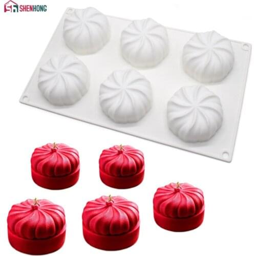 SHENHONG Pumpkin Shaped Silicone Cake Mold DIY Mousse Pudding Chocolate Pies Brownie Dessert Kitchen Bakeware Silicone baking