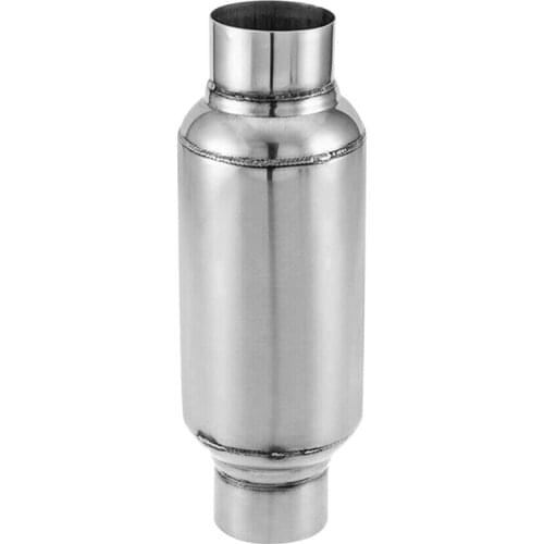 AU04 -2.5 Inch Inlet Universal Resonator/Performance Muffler Stainless Steel 11.5 Inch