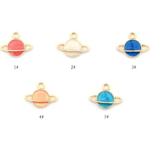 10pcs/Lot Planet Diy Handmade Oil Enamel Charms Design for Jewelry Making Earring Bracelet or Necklace