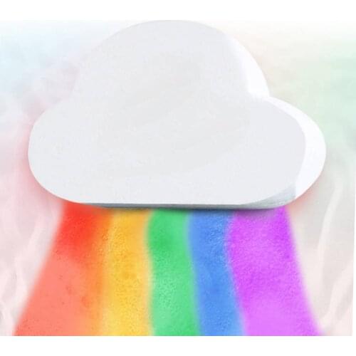 100g Rainbow Cloud Natural Bath Salt Exfoliating Moisturizing Bubble Bomb Ball Essential Oil Bubble Shower Natural Skin Care