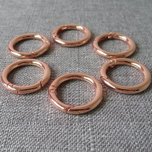 100 pcs 15mm 20mm 25mm Metal spring gate O ring openable keychain leather belt strap buckle snap clasp clip trigger accessory