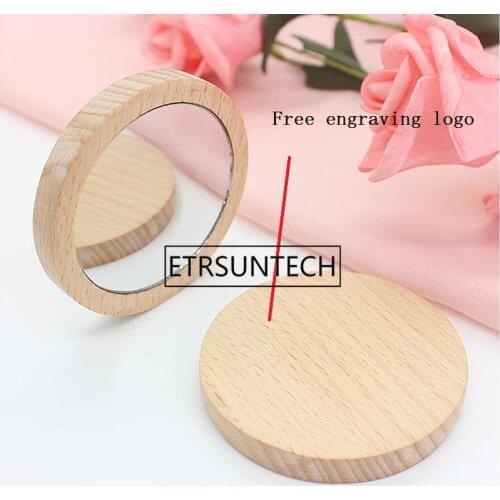 100pcs/lot Personalized name date Wooden Mirror Custom Wedding Favors And Gifts Wedding Gifts For Guests Wedding Souvenirs