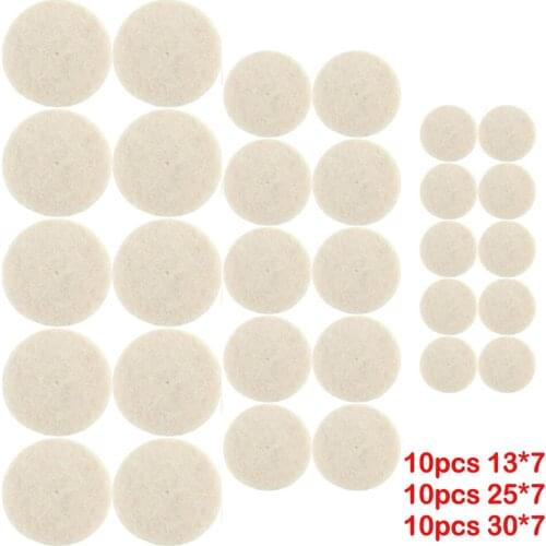 33x Soft Wool Felt Polishing Buffing Wheel Mixed Accessory Polishing Pad for Dremel Rotary