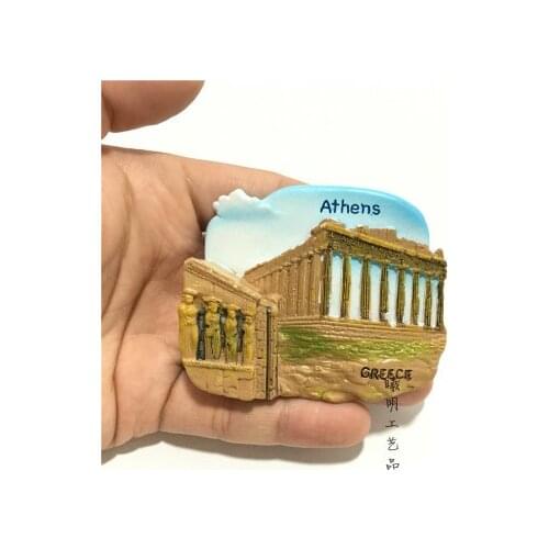Athens Greece Fridge Magnets World Travel Tourism Souvenirs 3D Handmade Refrigerator Magnetic Sticker Home Decor Gift Crafts