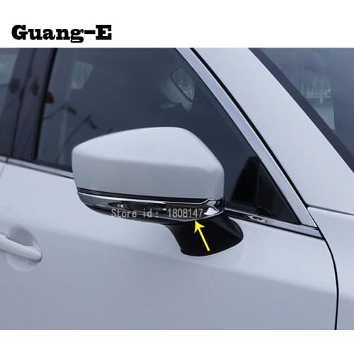 Car ABS Chrome Body Back Rear View Rearview Side Mirror Strip Trim Panel Part For Mazda CX-5 CX5 2nd Gen 2017 2018 2019 2020